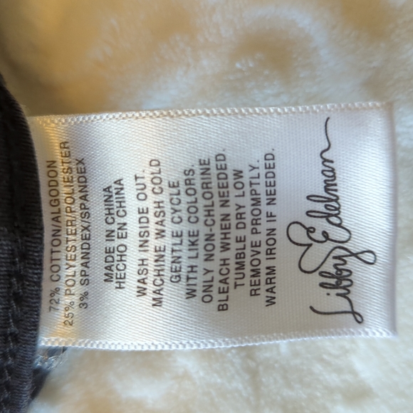 Libby Edelman women's mid-rise black jeans with sequence embellishment. Sz 4 - Picture 7 of 8